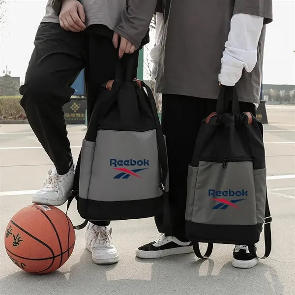 Large Capacity Two-Tones Sport Drawstring Backpack