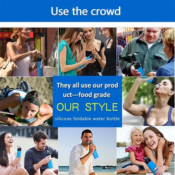 Silicone Collapsible Water Bottles for Traveling
