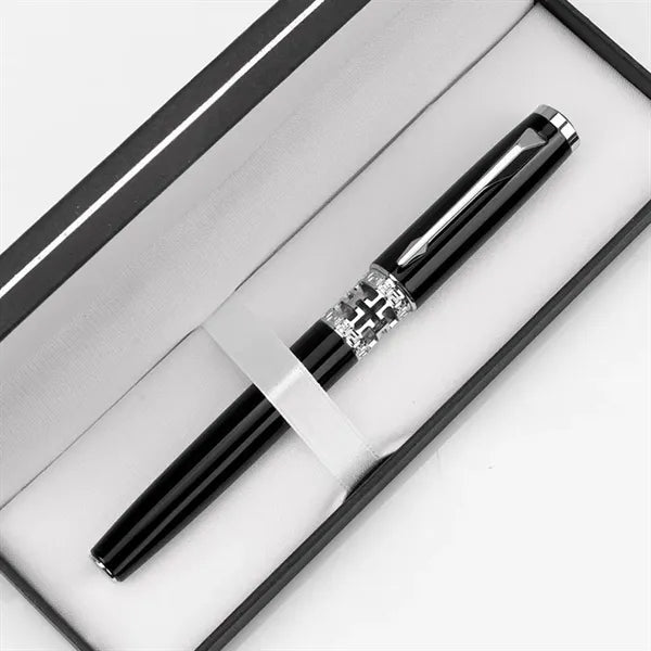 Hollow-carved Design Business Metal Foundtain Pen