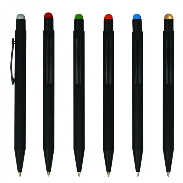 Sleek Soft Rubber Pen & Stylus with Matching Laser Engrave