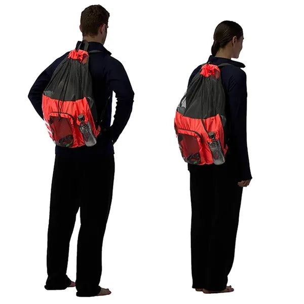 Big Mesh Mummy Backpack for Swim Gym and Workout Gear