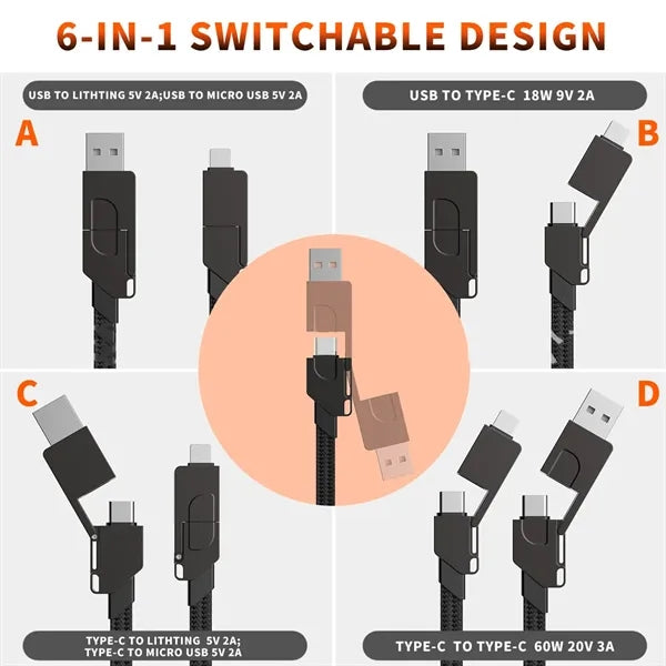 6-In-1 Multi Charging Cable