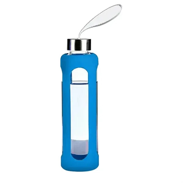 18Oz Glass Tumbler Cup With Silicone Sleeve And Lanyard