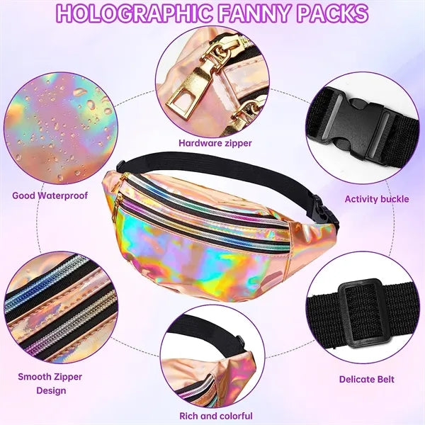 Laser Holographic Fanny Packs Waist Bag