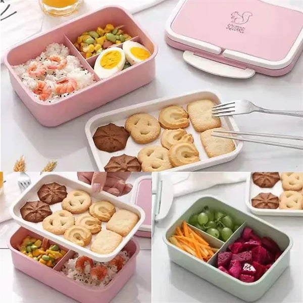 Double layers Eco Lunch Box Made From Wheat Straw