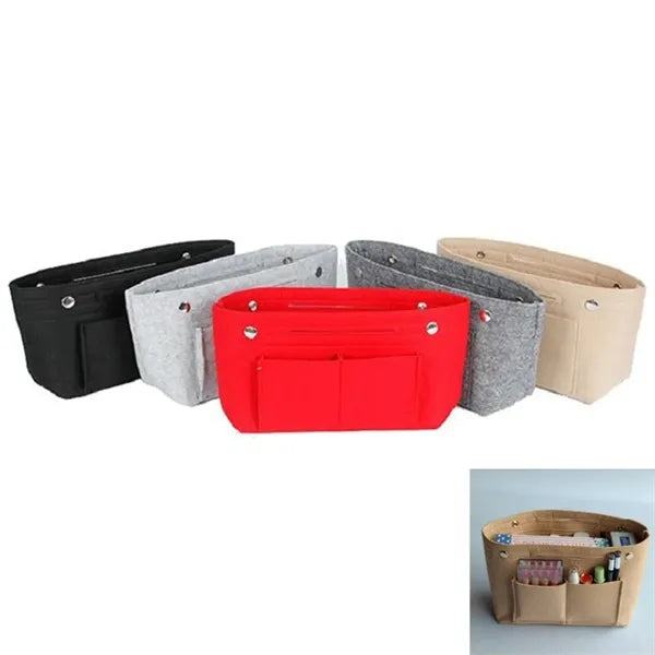 Travel Felt Tote Insert Bag Organizer