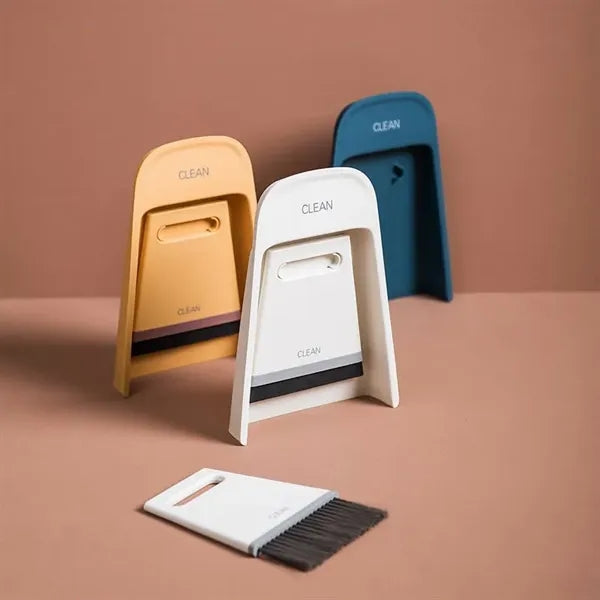 Mini Desk Keyboard Broom And Dustpan Set With Wiper Squeegee