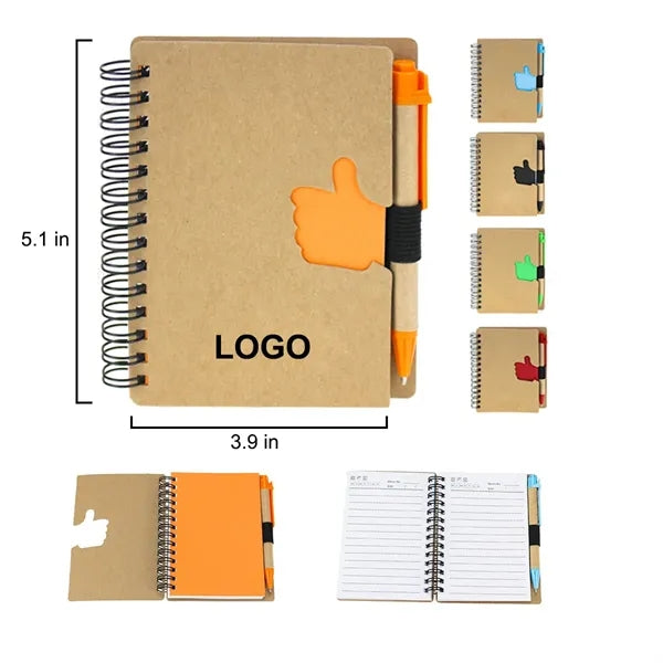 Thumbs Up Spiral Notebook w/ Ballpoint Pen