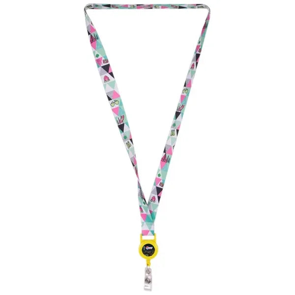 3/4" LA-460 Attachment Sublimation Lanyard w/Retractable Bad