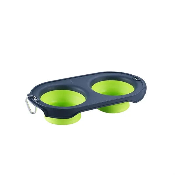 Collapsible Twin Pet Bowls