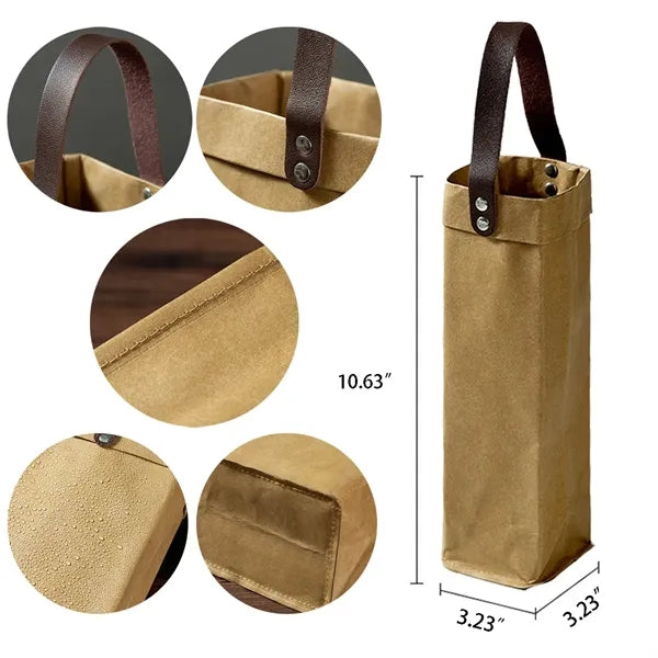 Washable Kraft Paper Red Wine Bag Gift