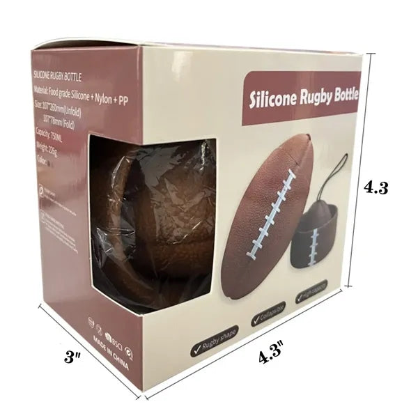 25oz Silicone Outdoor Collapsible Water Bottles Rugby Cup