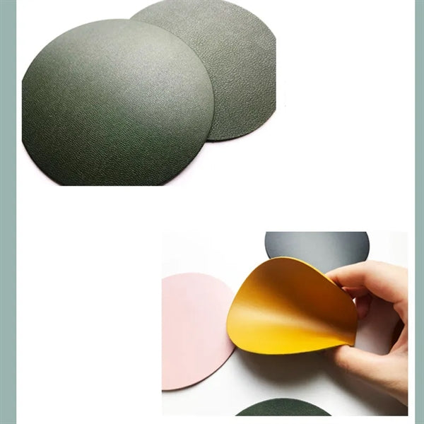 PU Leather Round Cup Coasters