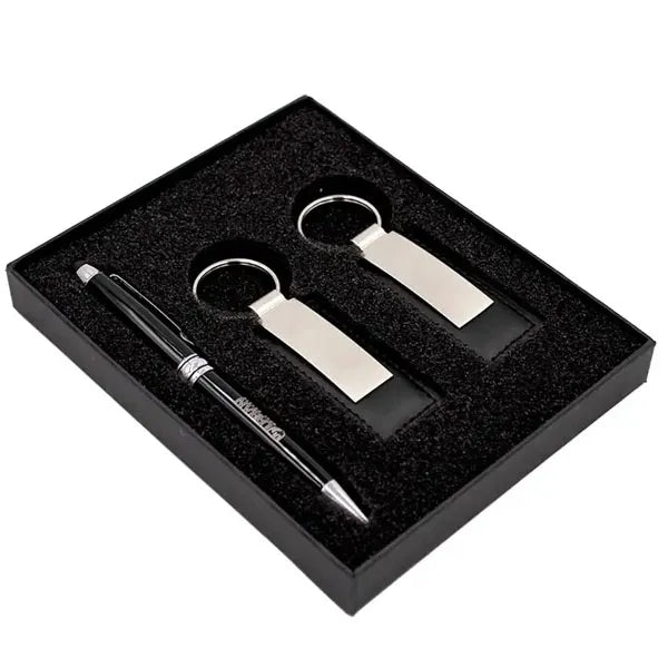 Executive Stylus Pen And Leather Keychain Gift Set