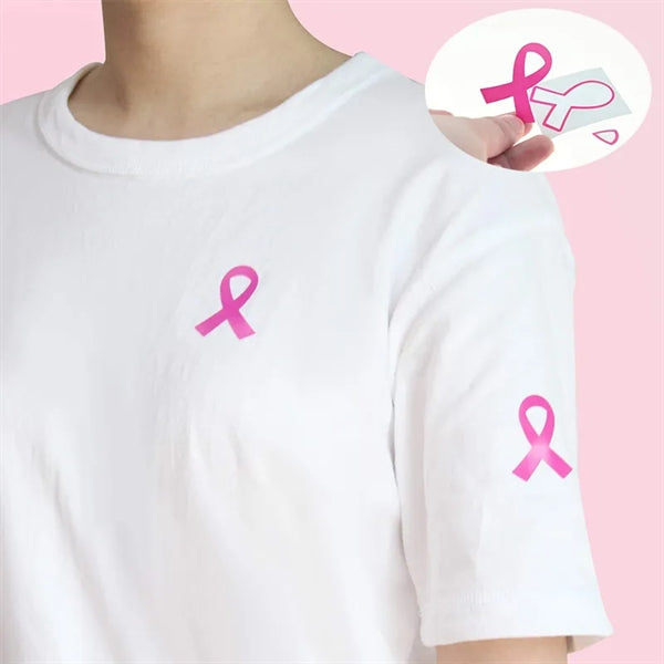 Pink Ribbon Temporary Tattoos Skin Decals
