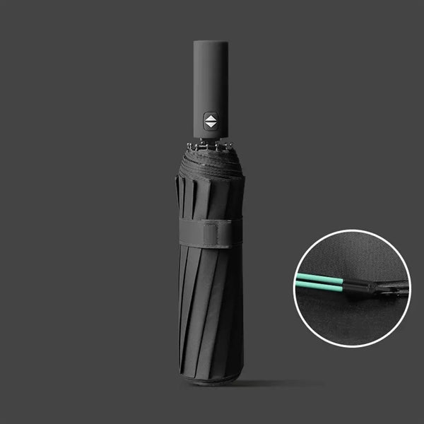 12 Rib Windproof Automatic Folding Travel Umbrella