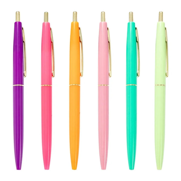 Gold Trim Metal Ballpoint Pen