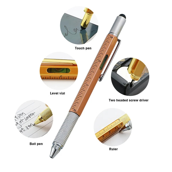 6-In-1 Multi-Tool Ruler Screwdriver Touch Pen