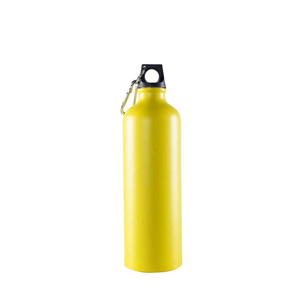 14 Oz Aluminum Flask Sports Water Bottle with Carabiner Buc