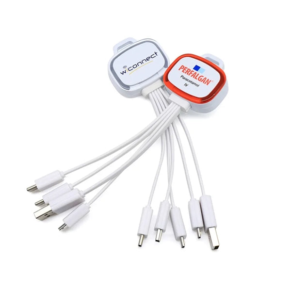 New 4 In 1 Illuminated Keychain Charging Cable
