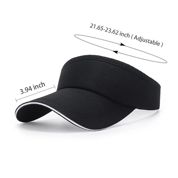 Adjustable 100% Cotton Empty Top Baseball Cap/ Visor
