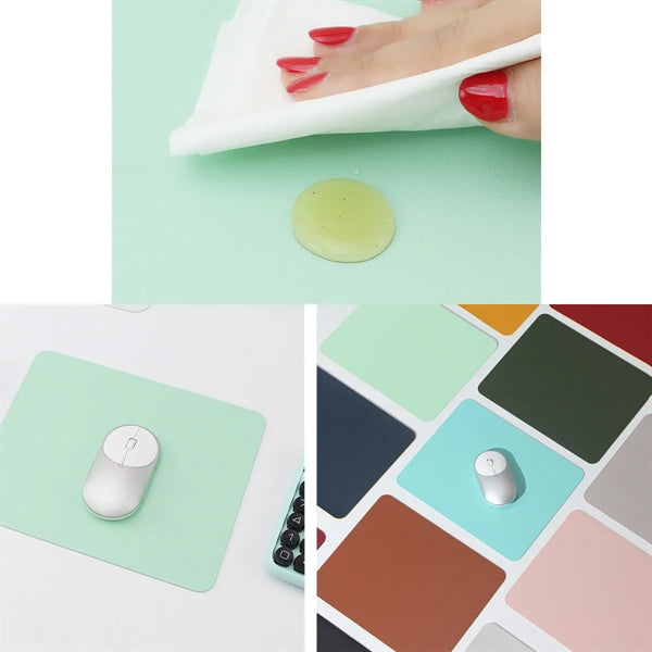 Leather Two-Sided Different Color Non-Slip Square Mouse Pad