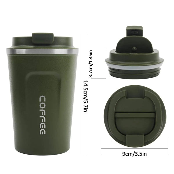 12 oz Stainless Steel Vacuum Insulated Coffee Mug with Lid