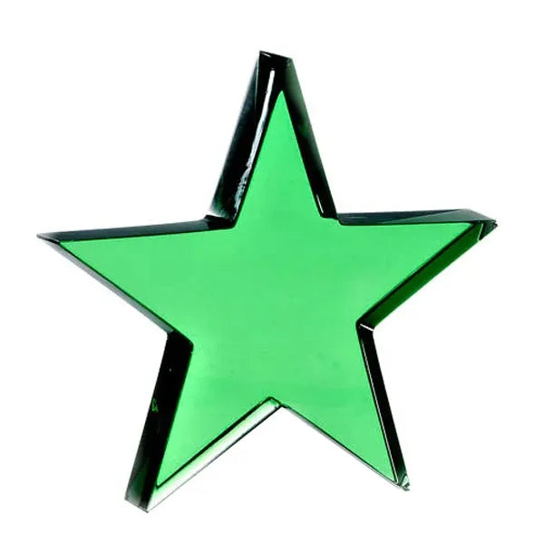 Colored Crystal Star Paperweight