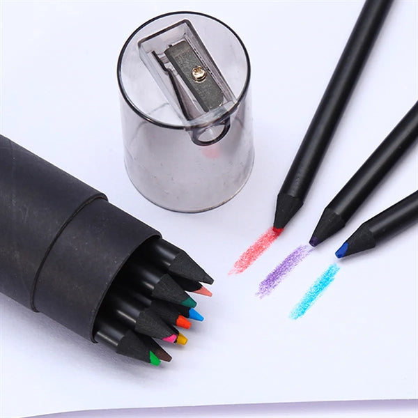 12 Art Pencils Black Suit