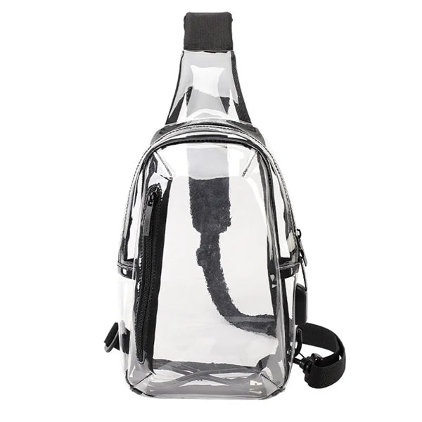 Clear PVC Sling Bag Crossbody Backpack