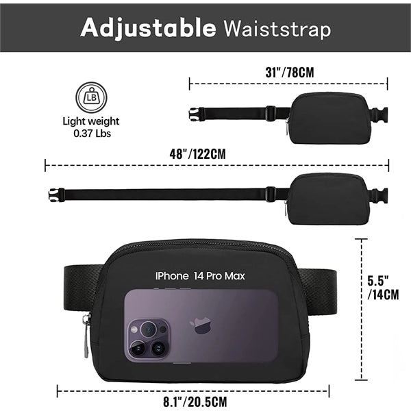 Fashionable Waist Bag with Adjustable Strap