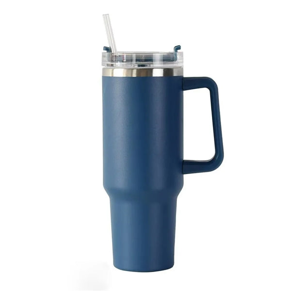 40 oz Travel Mug with Handle and Straw