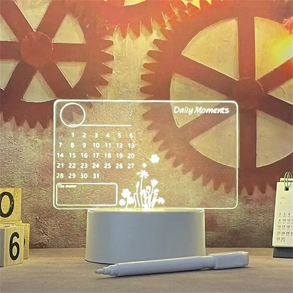 Led Acrylic Dry Erase Board With Stand