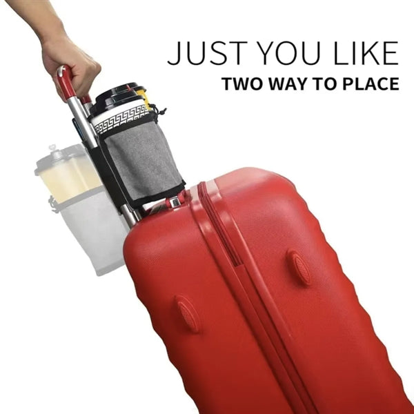 Luggage Travel Drink Bag Cup Holder Free Hand Suitcase
