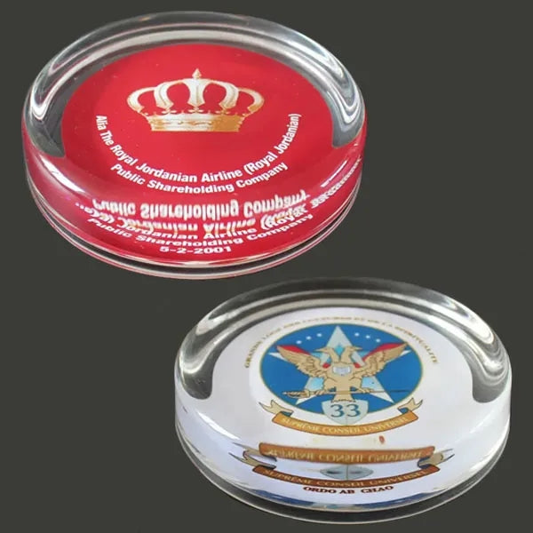 Clear Round Crystal Paperweight
