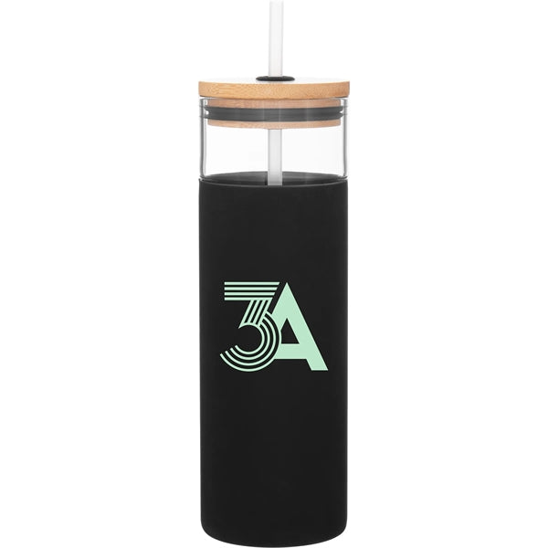 25 oz Totem Single Wall Glass Bottle with Silicone Sleeve