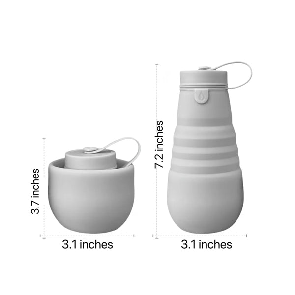 Collapsible Silicone Water Bottle for Sports
