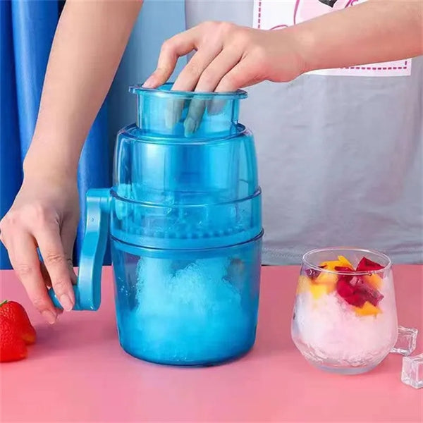 Portable Manual Hand Crank Ice Chopper with Sharp Blade