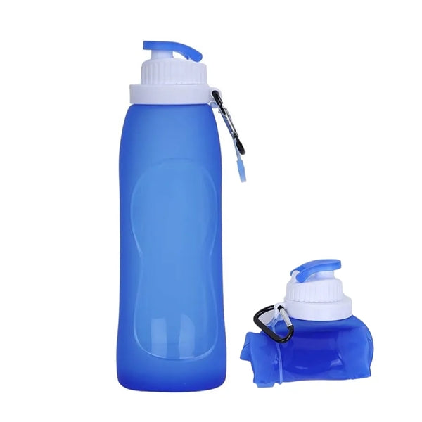 Collapsable Water Bottle with Clip for Backpack