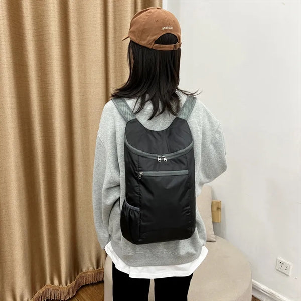 Foldable shoulder travel backpack bag