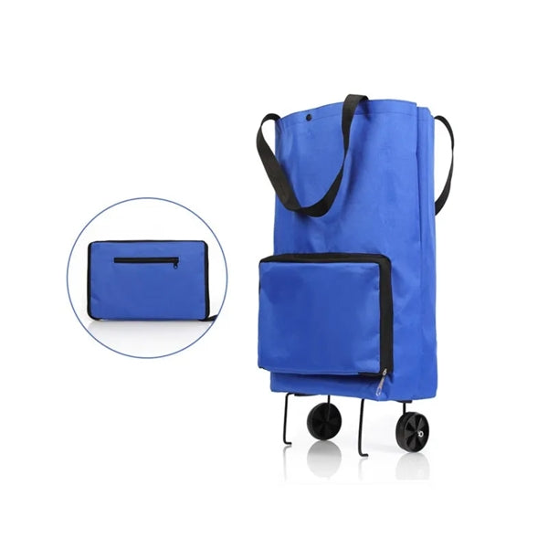 Folding Grocery Bag with Wheels Collapsible Shopping Cart