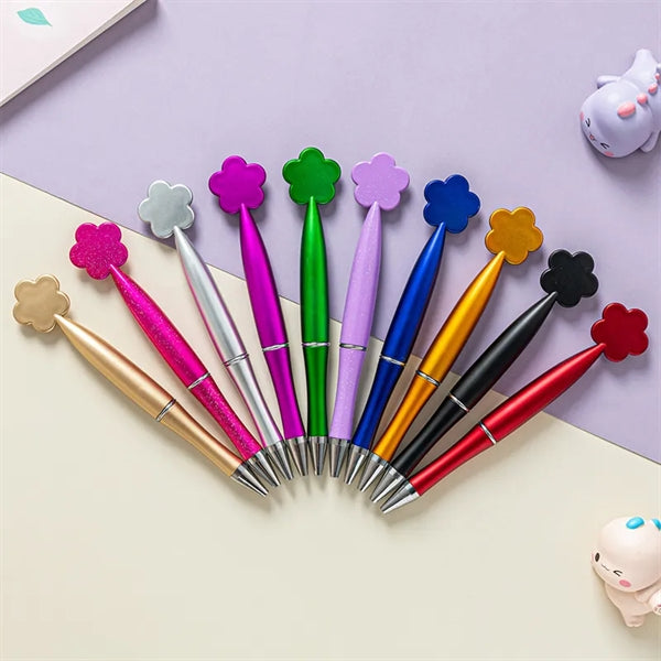 Creative Flower Shape Retractable Twist Open Ballpoint Pen