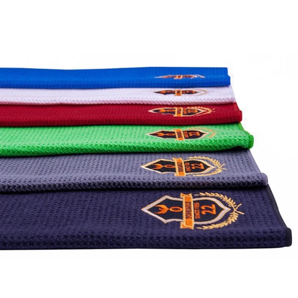 Golf Towel Waffle Embroidered Logo