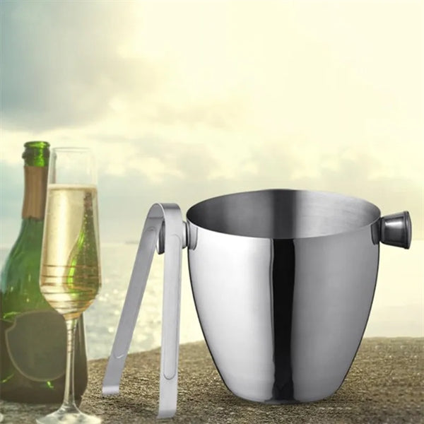 0.4 gal Stainless Steel Ice Bucket with Clip and Handle