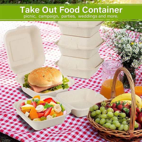 6" Biodegradable Burger Packaging Box