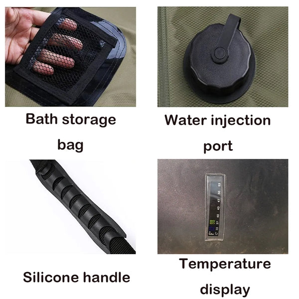 15L Solar Heating Camping Shower Bag