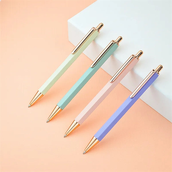 Metal Retractable Ballpoint Click Rollerball Pen