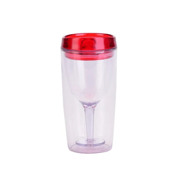 10oz Clear Plastic Insulated Tumbler