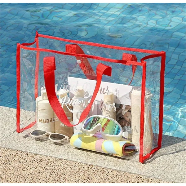 Clear PVC Beach Tote Bag
