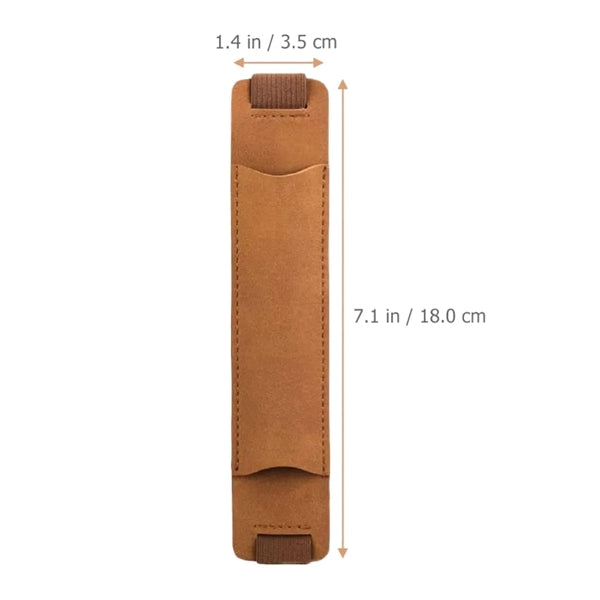 Pu Leather Pen Holder with Adjustable Elastic Band
